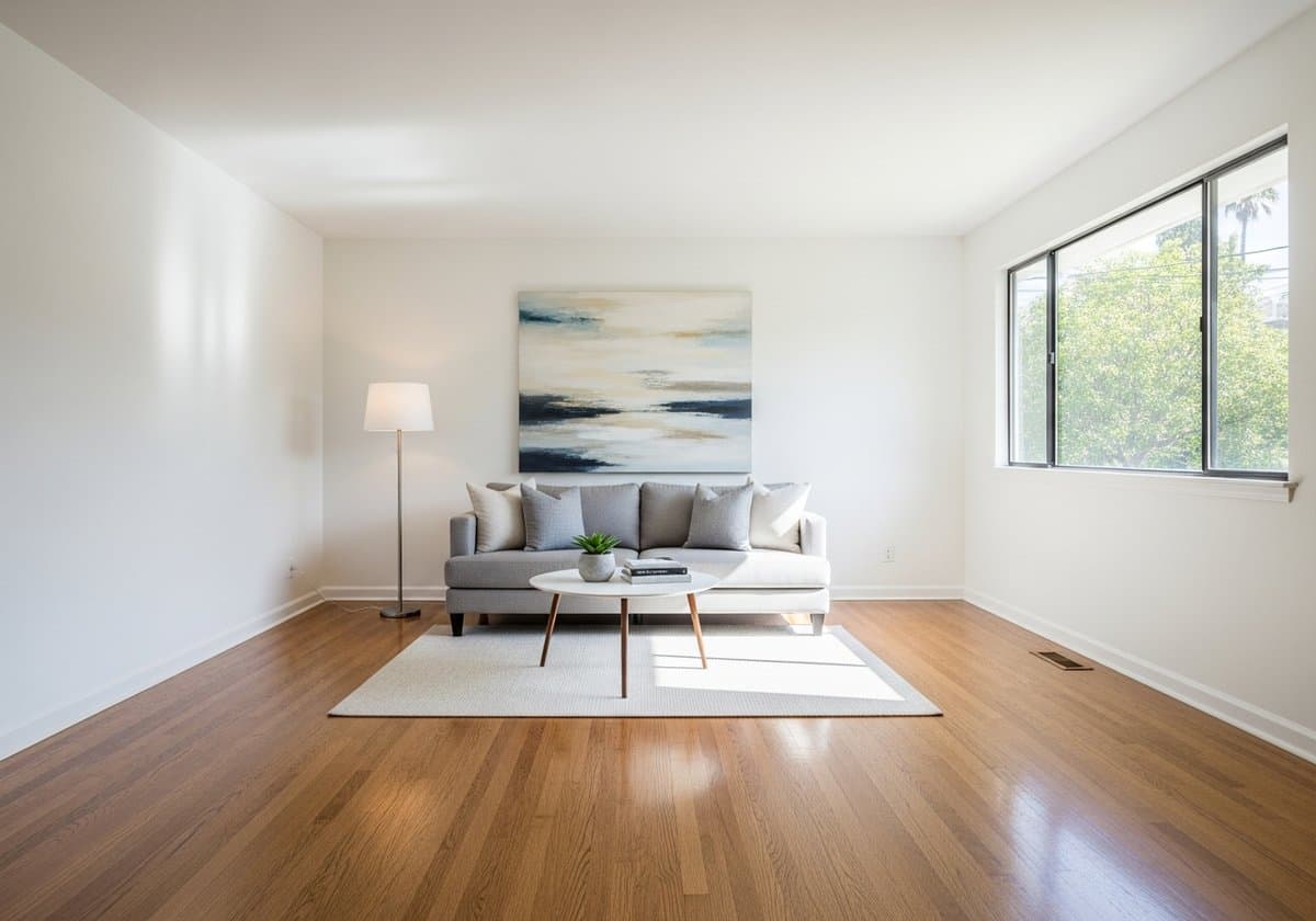 Interior painting — bright modern living room in Irvine