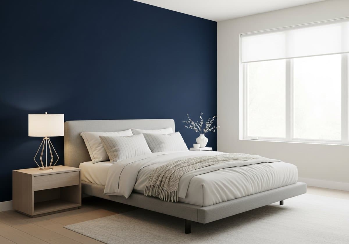 Bedroom accent wall painting in Lake Forest